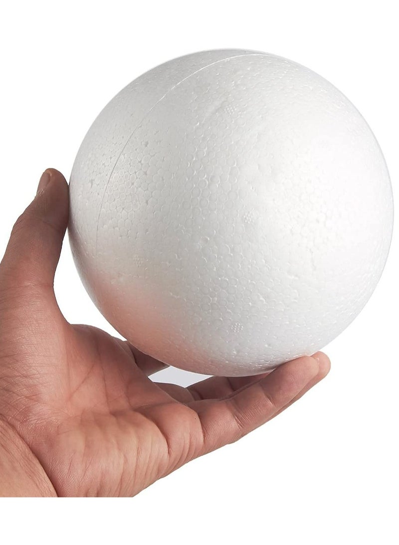 كرافت ماجيك كرات رغوة بيضاء مقاس 6 بوصات للحرف اليدوية - عبوة من 4 كرات من البوليسترين لمشاريع DIY والحلي والنماذج المدرسية والأنشطة الفنية - Image 3