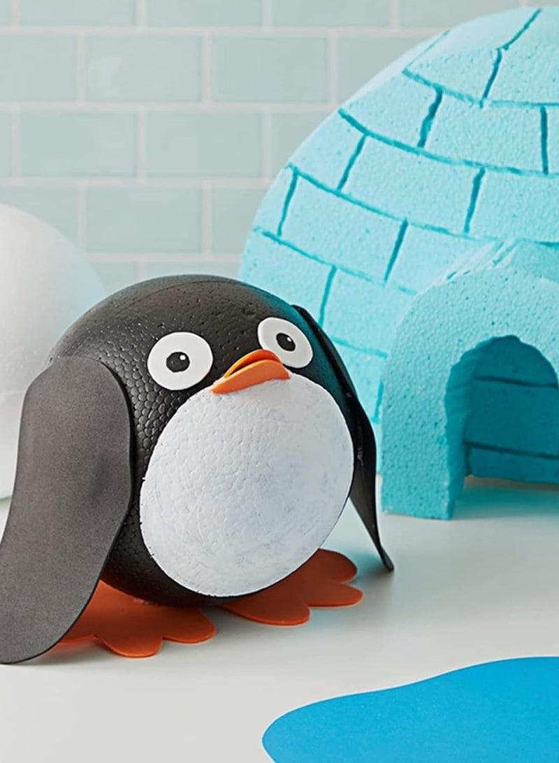 كرافت ماجيك كرات رغوة بيضاء مقاس 6 بوصات للحرف اليدوية - عبوة من 4 كرات من البوليسترين لمشاريع DIY والحلي والنماذج المدرسية والأنشطة الفنية - Image 5