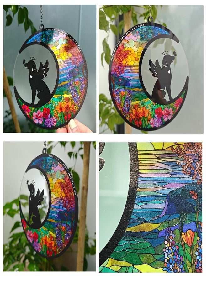 Itsoly Memorial Picture Fram&Dog Memorial Suncatcher Gift Set, Pet Picture Frame, Sympathy Gifts for Loss of Loved Pet, Bereavement Gifts for Loss of Dog, Remembrance Photo Frame or Memorial Gift, Fits 4x6In Photo(GXK03) - Image 3