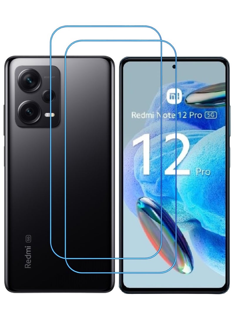 ACLIX 2 Pieces Antistatic ESD Dustproof Premium Quality High Definition Clear Tempered Glass Screen Protector Designed For Xiaomi Redmi Note 12  Pro - Image 1