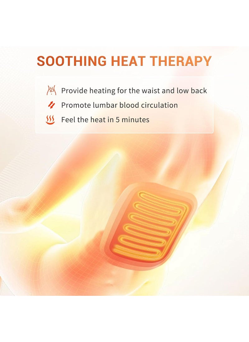 KRLZ KRLZ Massage Chair Adjustable Shiatsu Kneading Folding Seat Vibration Home Office Portable Back Massager with Heat Function  - Image 5