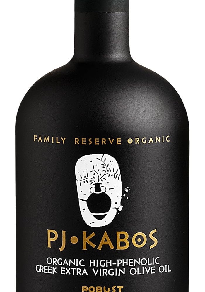 P.J. KABOS زيت الزيتون البكر الممتاز اليوناني العضوي P.J. KABOS عالي الفينول - قوي، 16.9 أونصة (500 مل)، احتياطي عائلي عضوي - Image 1