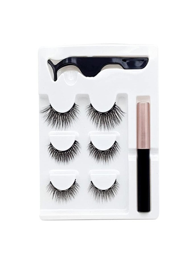 Shopfleet Magnetic Eyeliner and Eyelashes Kit, Magnetic Eyelashes with Eyeliner, False Lashes 3 Pairs with Tweezers, Easy to Wear - Image 1