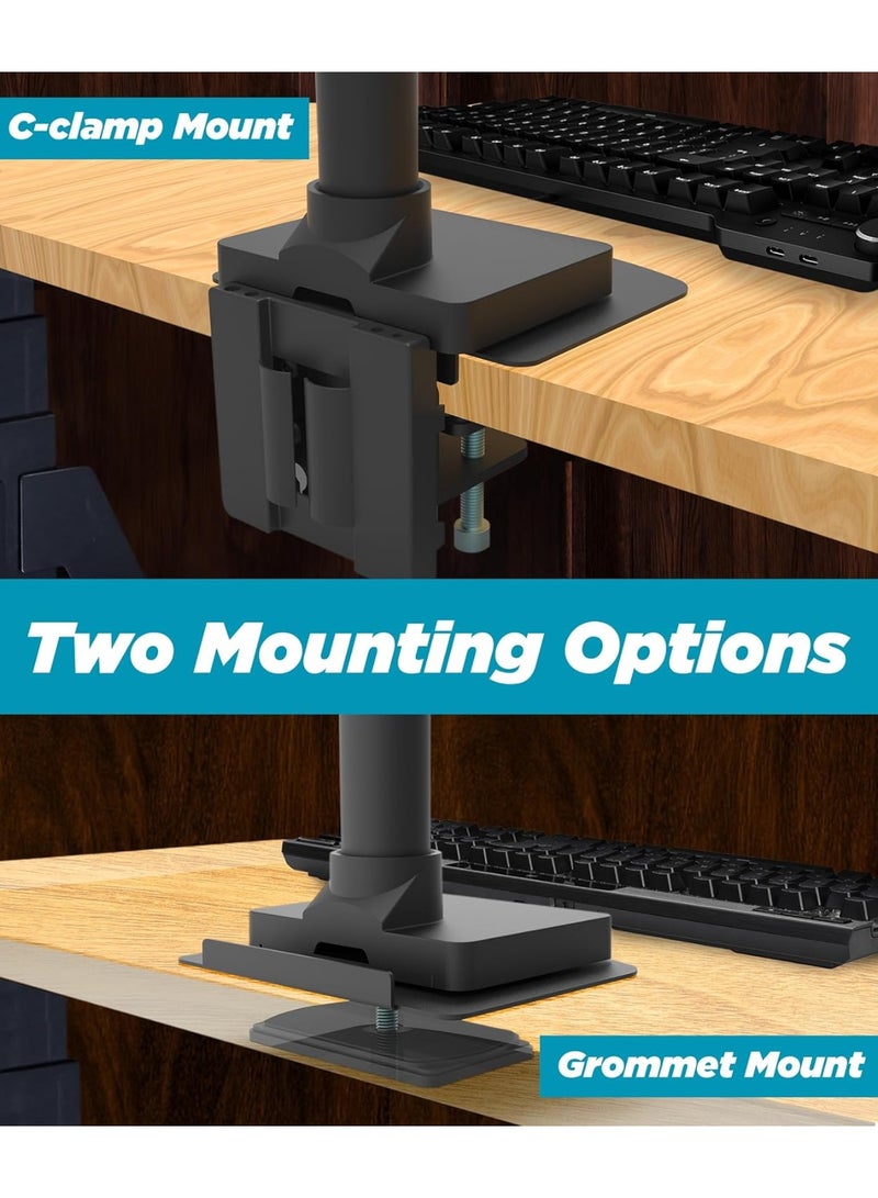 ULTRARM Steel Monitor Mount Reinforcement Plate for Thin, Glass & Other Fragile Tabletop, Steel Bracket Plate Fits Most Monitor Stand Grommet & C-Clamp Monitor Arm Mounts Installation, Black, MAAC-P - Image 3