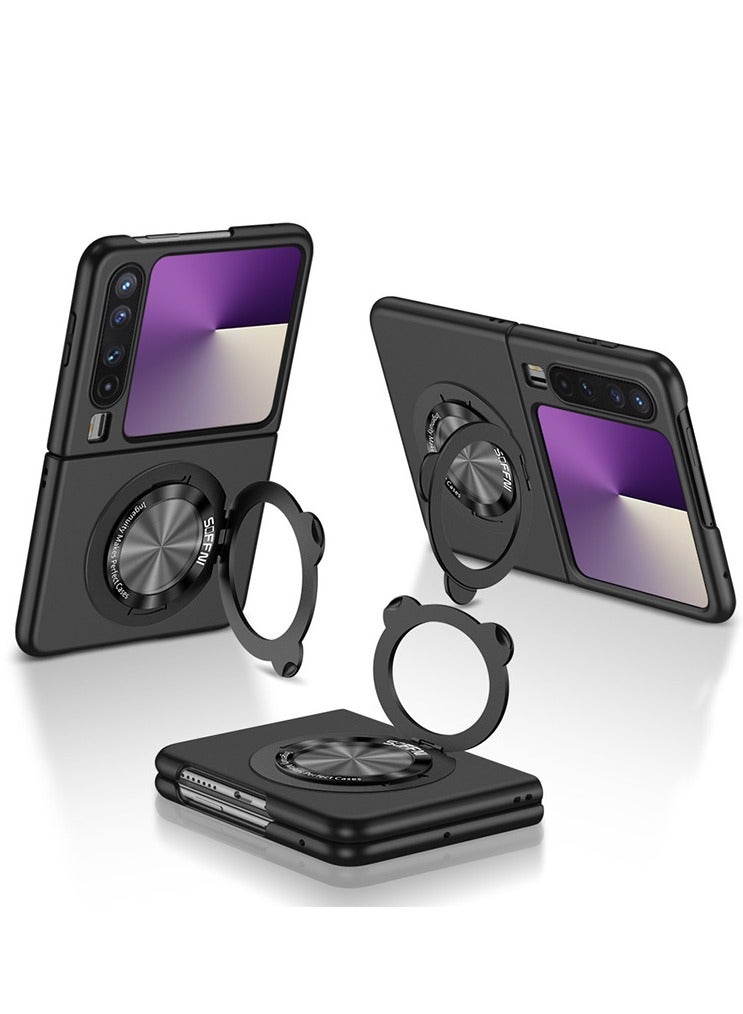 general Huawei PuraX Foldable Slim Phone Case with Rotating Bear Ring Stand fashion Anti-Fall Business Shell - Image 1