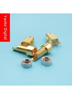 Generic Enhanced Version Universal Universal Mmcx Base Shure Pin Socket Base Pure Copper Gold Plated Built-in Threaded Nut-Color:One Pair Of Enhanced Base  - Image 2