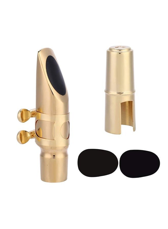 Dilwe Sax Mouthpiece, EB Alto Sax Saxophone 6C Mouthpiece with Cap Pads Musical Instruments Accessory - Image 2