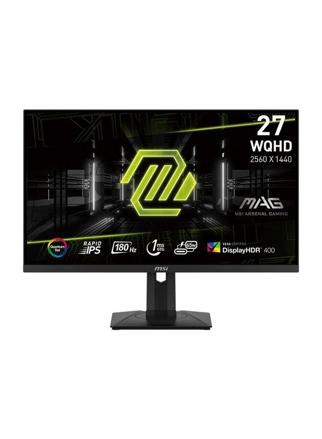 MSI Gaming Monitor, 27" WQHD Rapid IPS Display, 180Hz Refresh Rate, 1ms (GtG) Response Time, Adaptive Sync Technology, 1.07B MAG-274QRF-QD-E2 Black  - Image 1