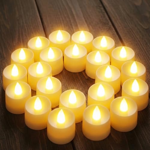 Coku Flameless LED Tealight Candles Smokeless Battery Operated Non-Flickering Tea Lights, Electric Decorative Candle for Diwali, Wedding, Christmas, Gifting & Home Decoration (Warm White, Pack of 10) - Image 1