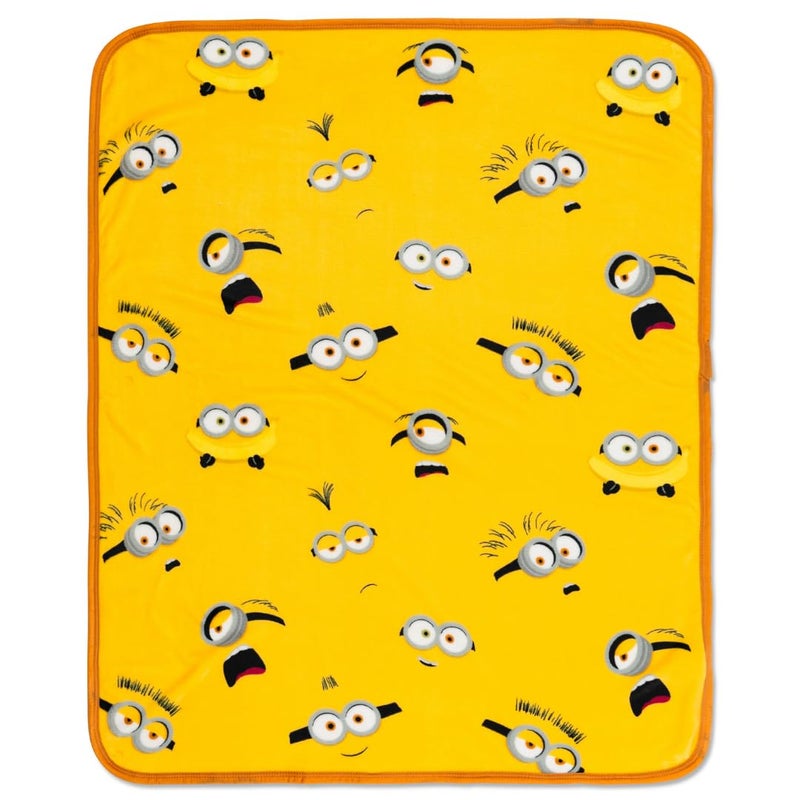 Franco Despicable Me 4 Minions Kids Bedding Super Soft Silk Touch Throw  40 in x 50 in  (Officially Licensed Product) - Image 1
