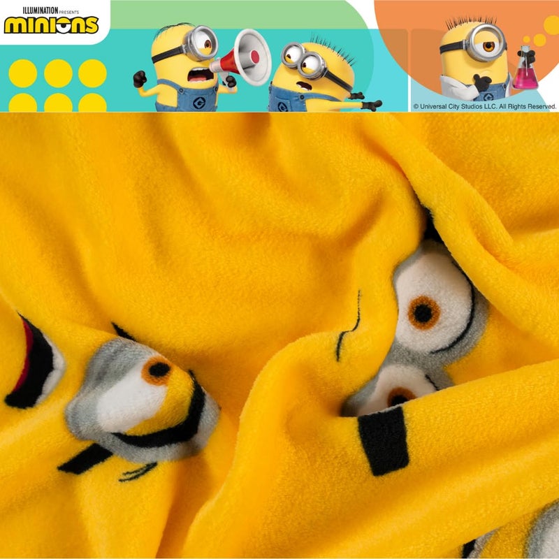 Franco Despicable Me 4 Minions Kids Bedding Super Soft Silk Touch Throw  40 in x 50 in  (Officially Licensed Product) - Image 4