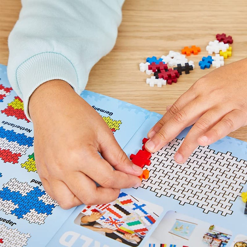 Plus-Plus PLUS PLUS - Learn to Build - Flags of The World - 500 Pieces, Construction Building Stem/Steam Toy, Interlocking Mini Puzzle Blocks for Kids - Image 3