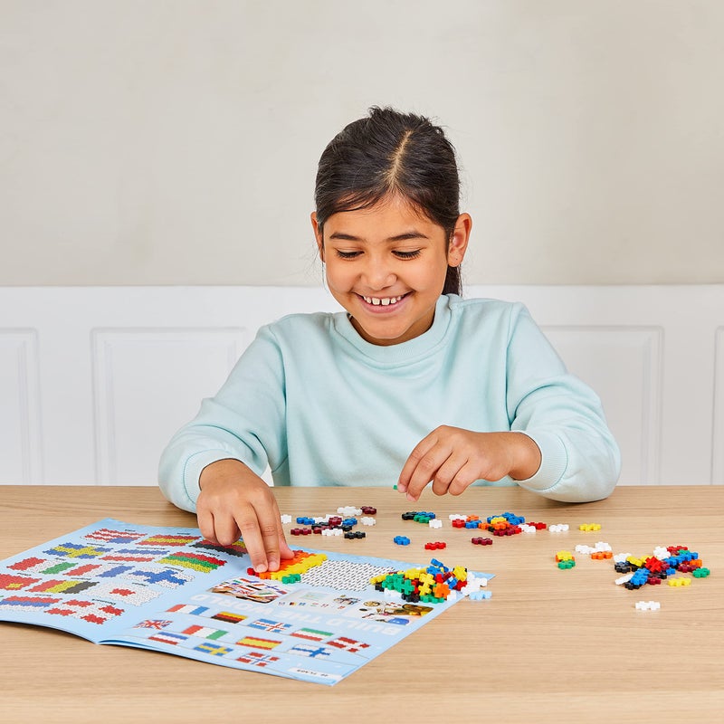 Plus-Plus PLUS PLUS - Learn to Build - Flags of The World - 500 Pieces, Construction Building Stem/Steam Toy, Interlocking Mini Puzzle Blocks for Kids - Image 4