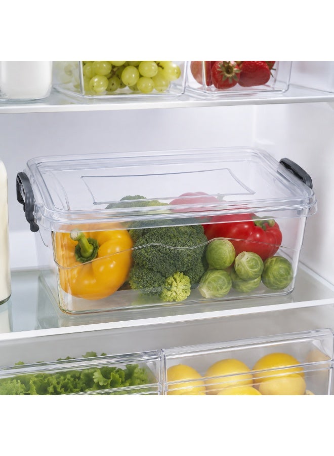 FAVELA 2-liter clear plastic storage container with lid and side lock, versatile for food storage and kitchen and refrigerator organization - Image 4