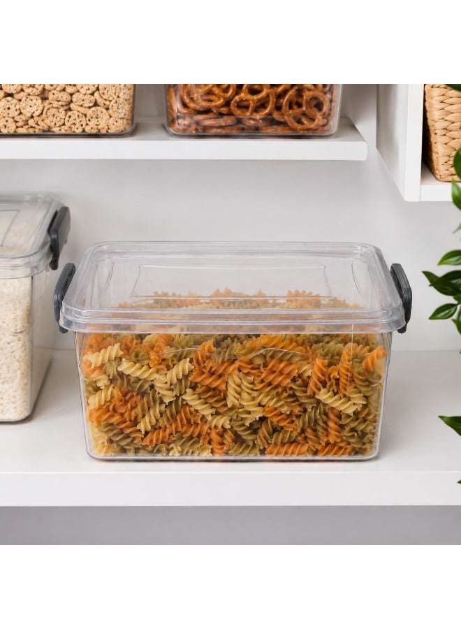 FAVELA 2-liter clear plastic storage container with lid and side lock, versatile for food storage and kitchen and refrigerator organization - Image 3