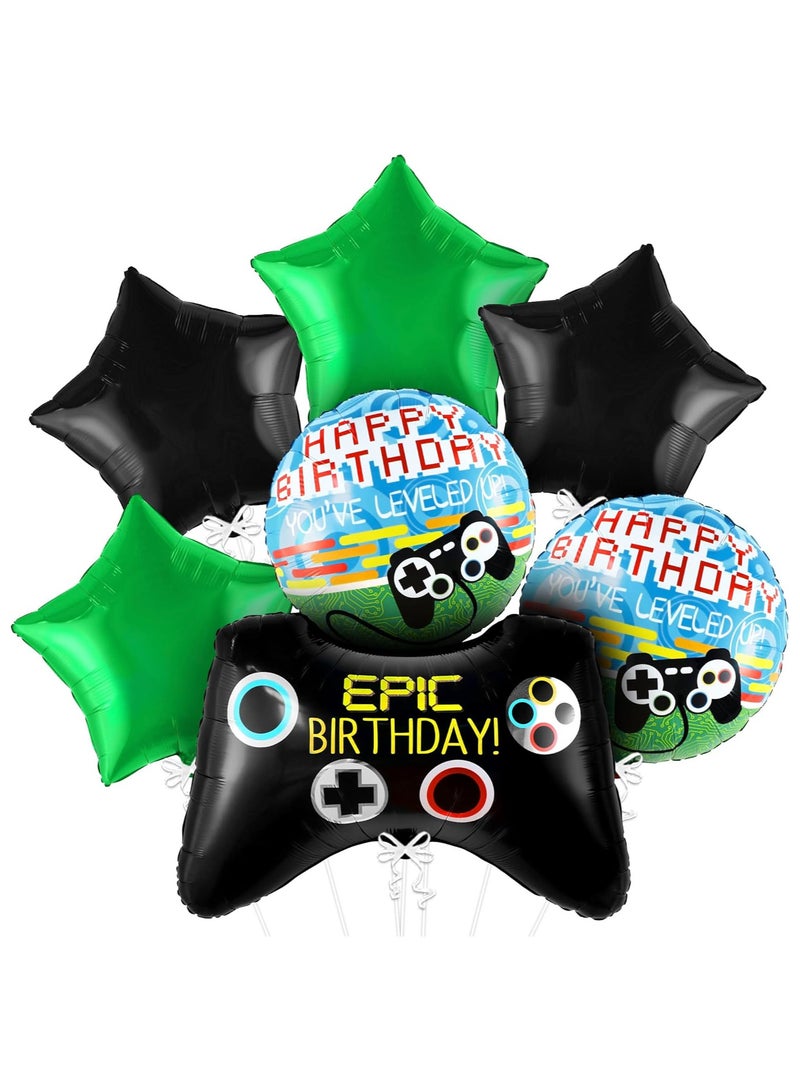 KATCHON Huge Video Game Balloons For Video Game Birthday Decorations Pack of 7 - Image 1