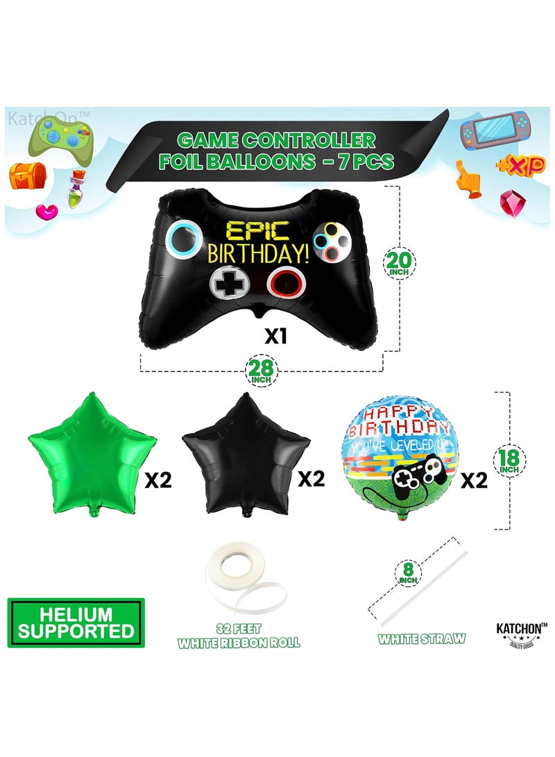 KATCHON Huge Video Game Balloons For Video Game Birthday Decorations Pack of 7 - Image 2