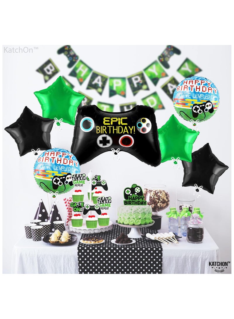 KATCHON Huge Video Game Balloons For Video Game Birthday Decorations Pack of 7 - Image 3