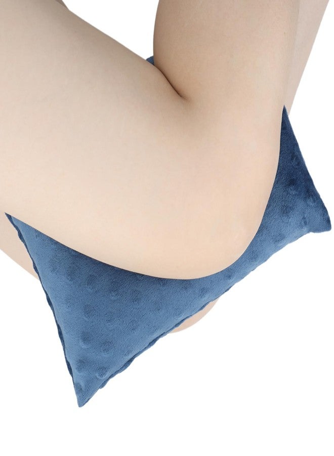 BNRendles Comfortable Padding Knee Pillow for Side Sleepers Leg Support Pillows Hip Replacement Back Pain Relief Pressure off After Surgery between Thighs Joints Side Sleeping Men Women, Minky Dot Denim Blue - Image 1