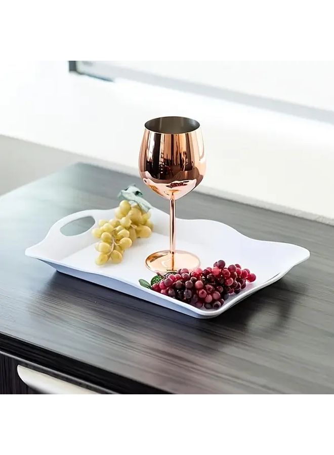 Rose Golden Plated Shatterproof Highball Glass Stainless Steel Copper Crafted Exquisite Texture Durable Wear Resistant Outdoor Picnic Party Elegant Appearance 1pc - Image 4