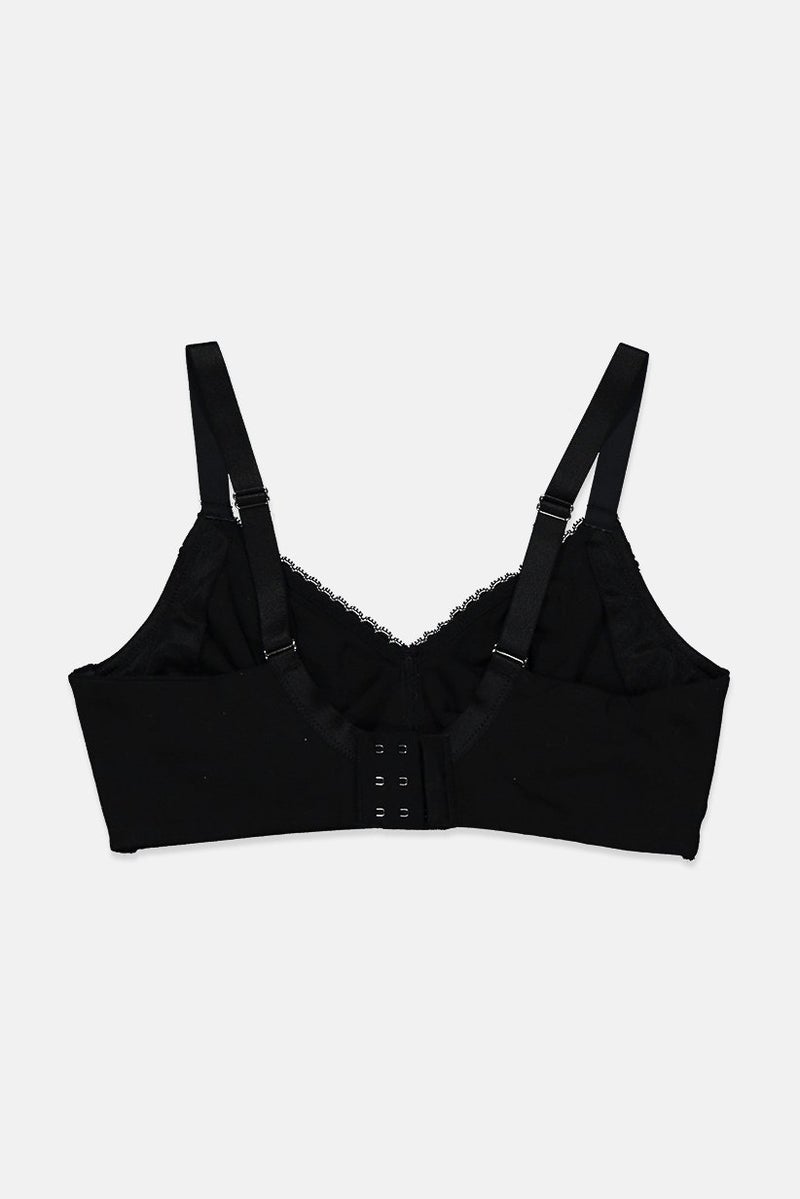 Tchibo Women Soft Non Padded Big Cups Bra, Black - Image 2
