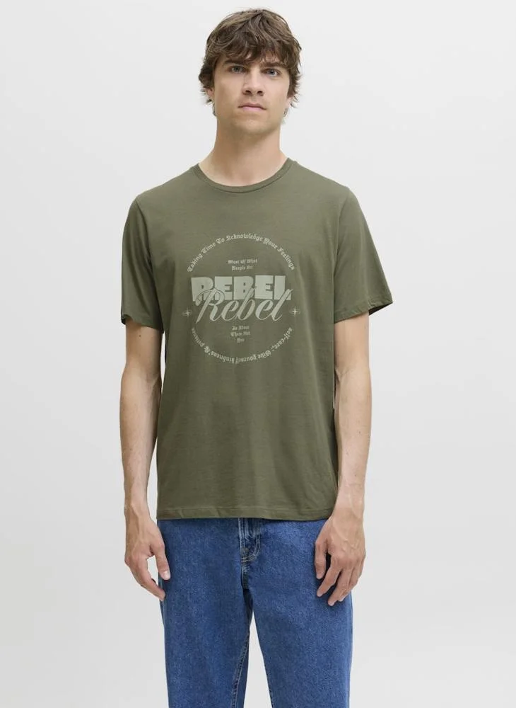JJ Rebel Bgray  Short Sleeve Crew Neck T-Shirt