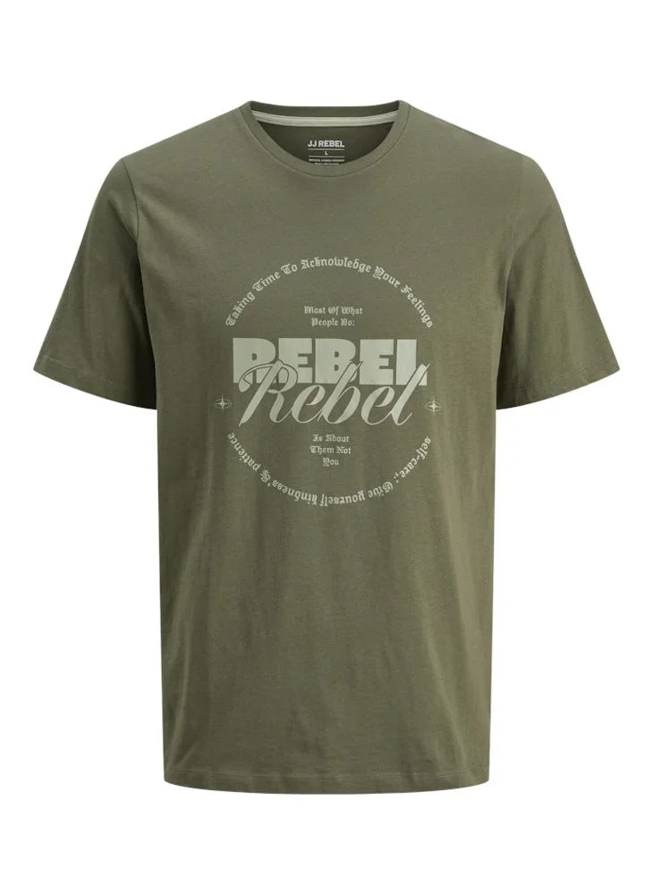 JJ Rebel Bgray  Short Sleeve Crew Neck T-Shirt
