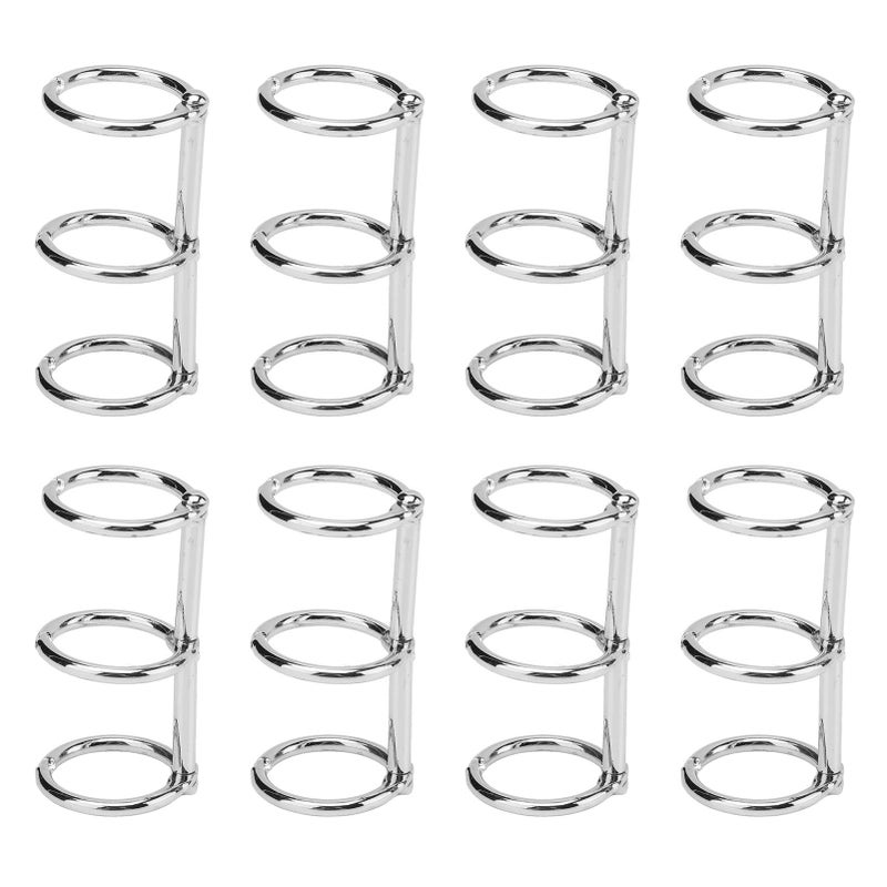 Reusable 3 Hole Metal Book Rings For DIY Notebooks Loose Leaf Paper Photo Albums Silver - Image 2
