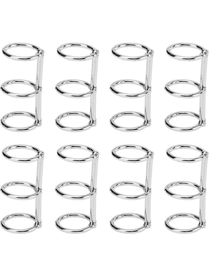 Reusable 3 Hole Metal Book Rings For DIY Notebooks Loose Leaf Paper Photo Albums Silver - Image 1