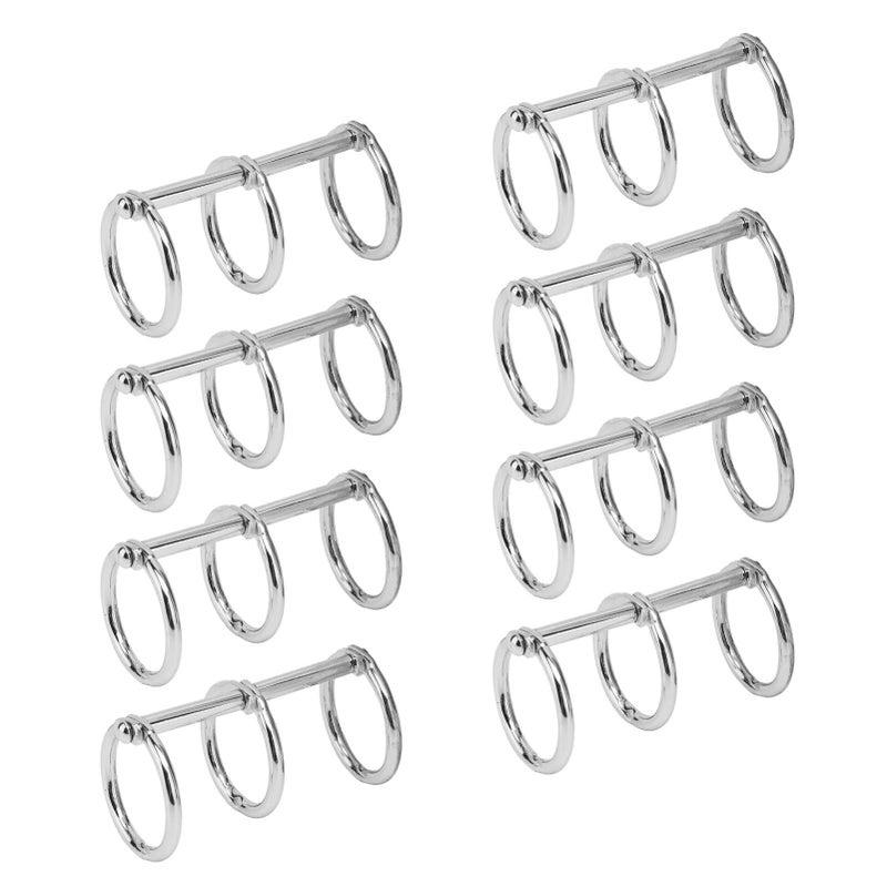 Reusable 3 Hole Metal Book Rings For DIY Notebooks Loose Leaf Paper Photo Albums Silver - Image 4