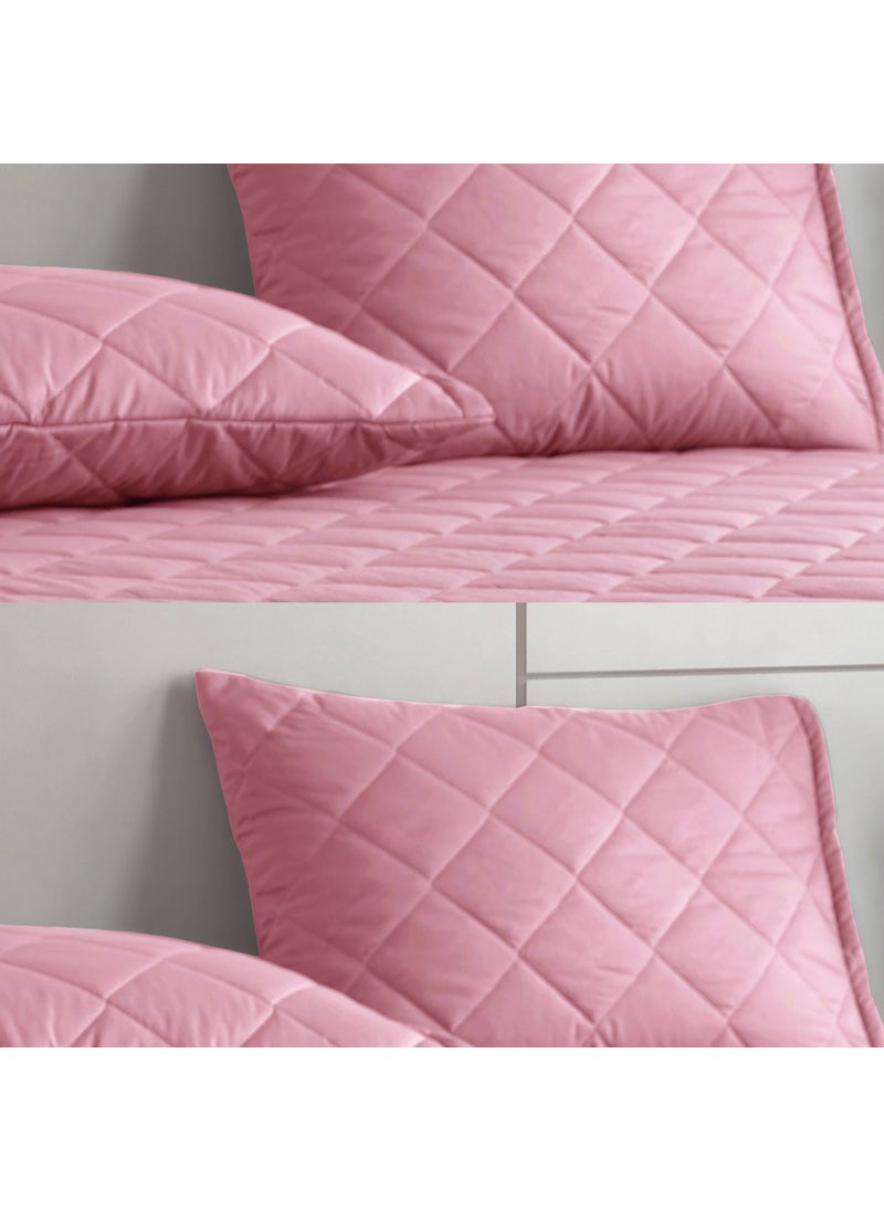 Formeya Pamukkale Colorful Mattresses Pink 100% Cotton Quilted Pillow Protector Mattresses 