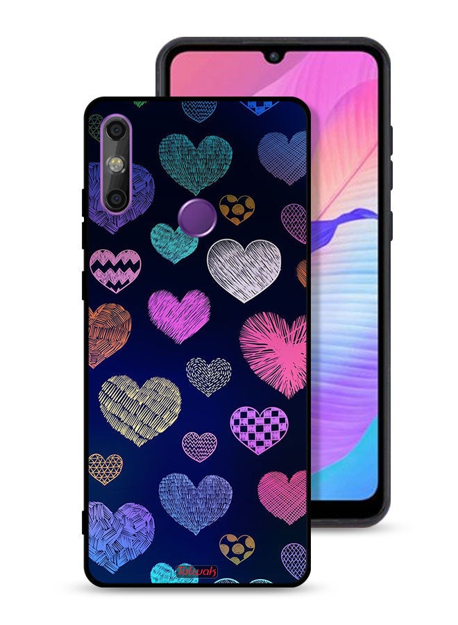 Tolwak Huawei Enjoy 20e Protective Case Cover Dhaga Hearts Pattern - Image 1