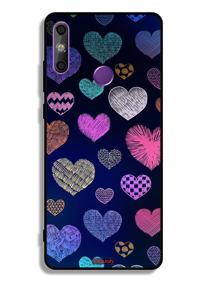 Tolwak Huawei Enjoy 20e Protective Case Cover Dhaga Hearts Pattern - Image 2