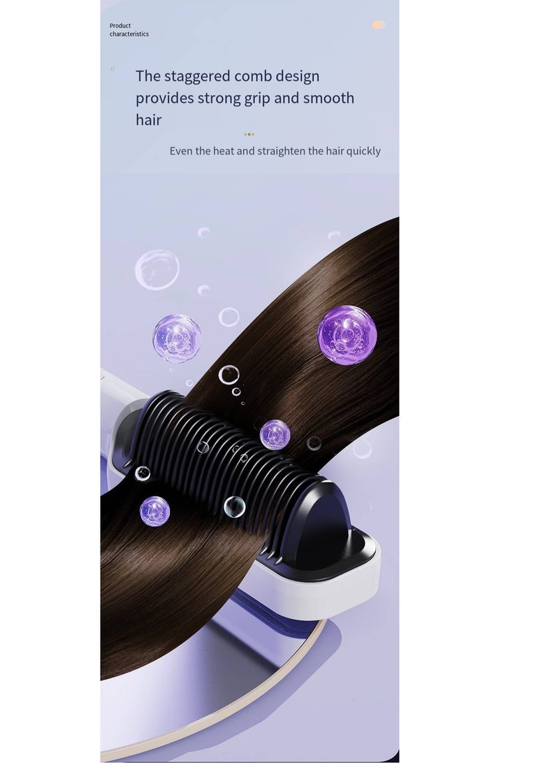 general Mini Ionic Straightening Comb – Travel-Friendly Straightener & Curler for Men/Women, Dual-Use Hair Styling Tool - Image 3