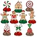 kockuu Gingerbread Christmas Party Table Decorations Centerpieces10pcs Paper Gingerbread Man House Lollipops Candy Canes Honeycombs for Xmas Winter Holiday Birthday Party Decor Supplies - Image 2