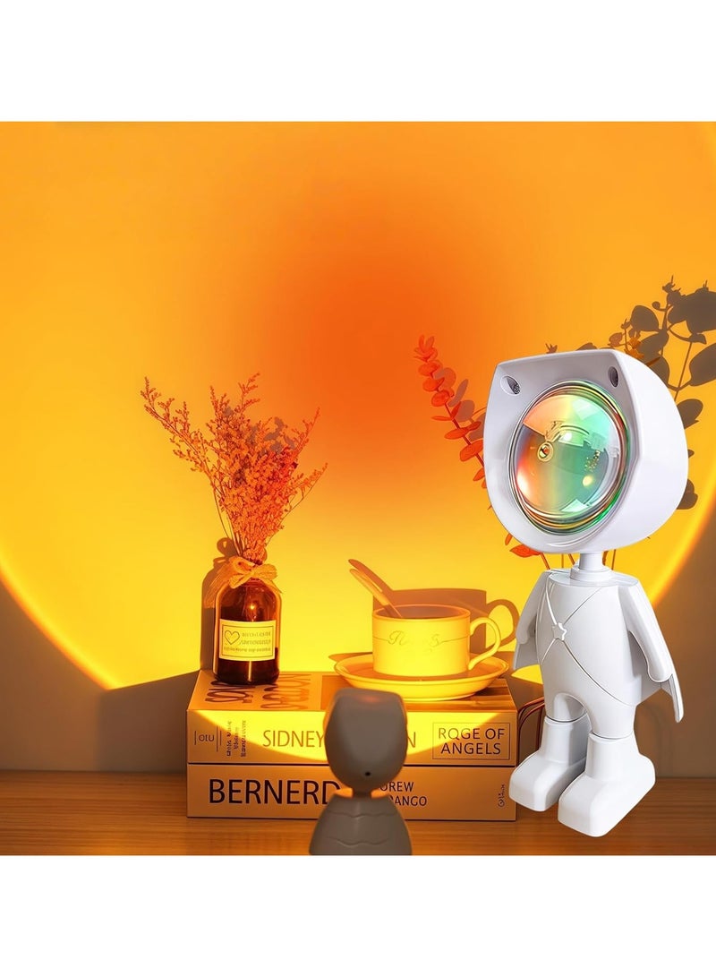Kimaya Astronaut Sunset Lamp 360° Rotating Sunset & Sunrise Projector, Aesthetic Room Light for TikTok, Photography & Cozy Home Decor, Wired - Image 1
