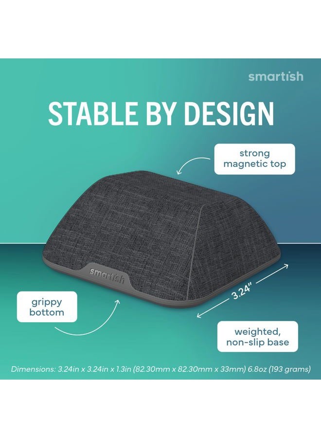 Smartish Magnetic Cable Manager - Cable Wrangler Magnet Base Cord Organizer for Your Nightstand (Silk) - No. 2 Pencil Gray SLK-MB-GRAY - Image 3