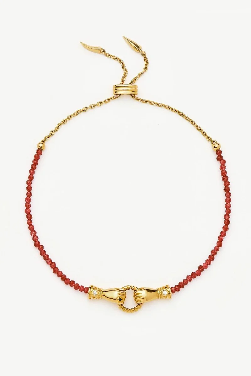 Missoma Harris Reed In Good Hands Gemstone Slider Bracelet
