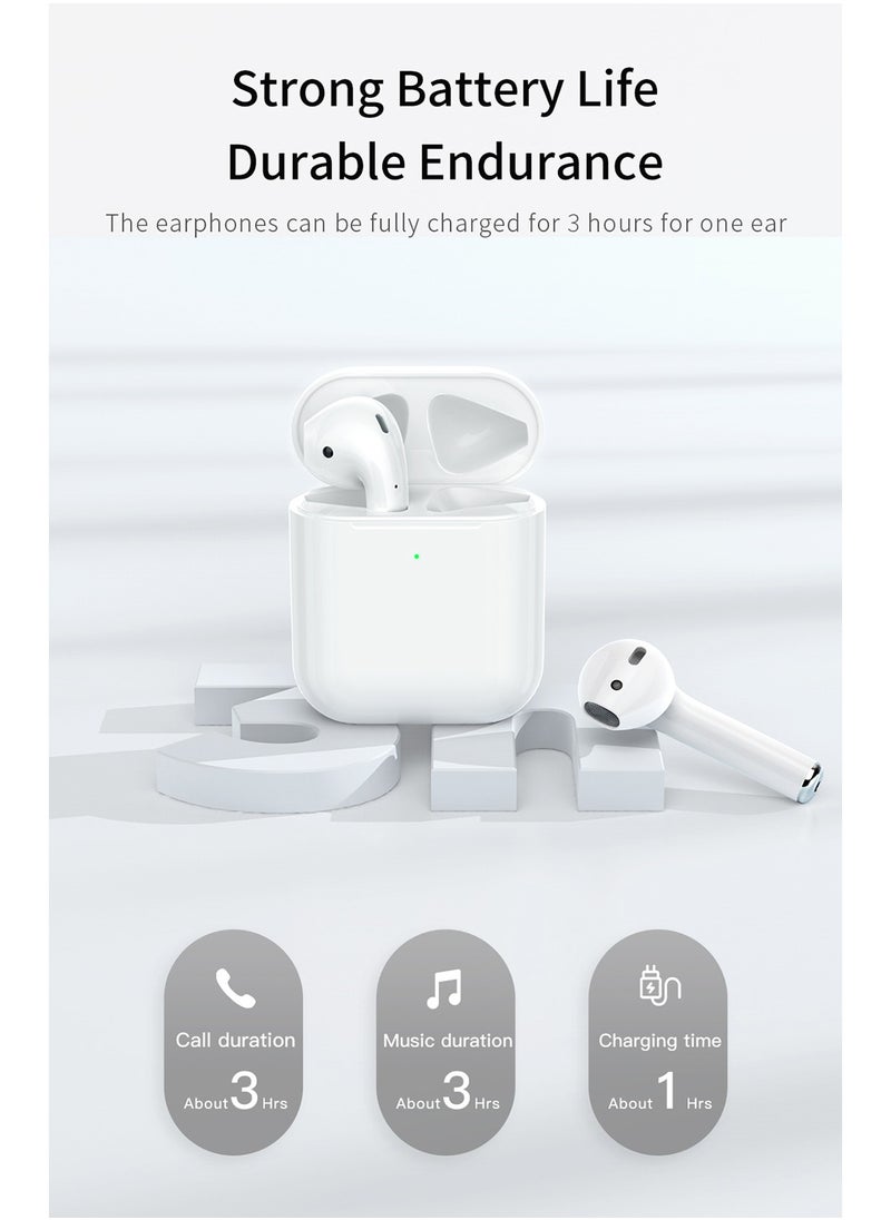 Recci - Wireless Earbuds Bluetooth 5.3 Headphones Lossless Sound Quality Ultra Lightweight Bluetooth Earbuds with 30H Playtime Intelligent Touch Controls and 250mAh Charging Case Long Battery Life White Ear Buds for Android iOS - Image 1