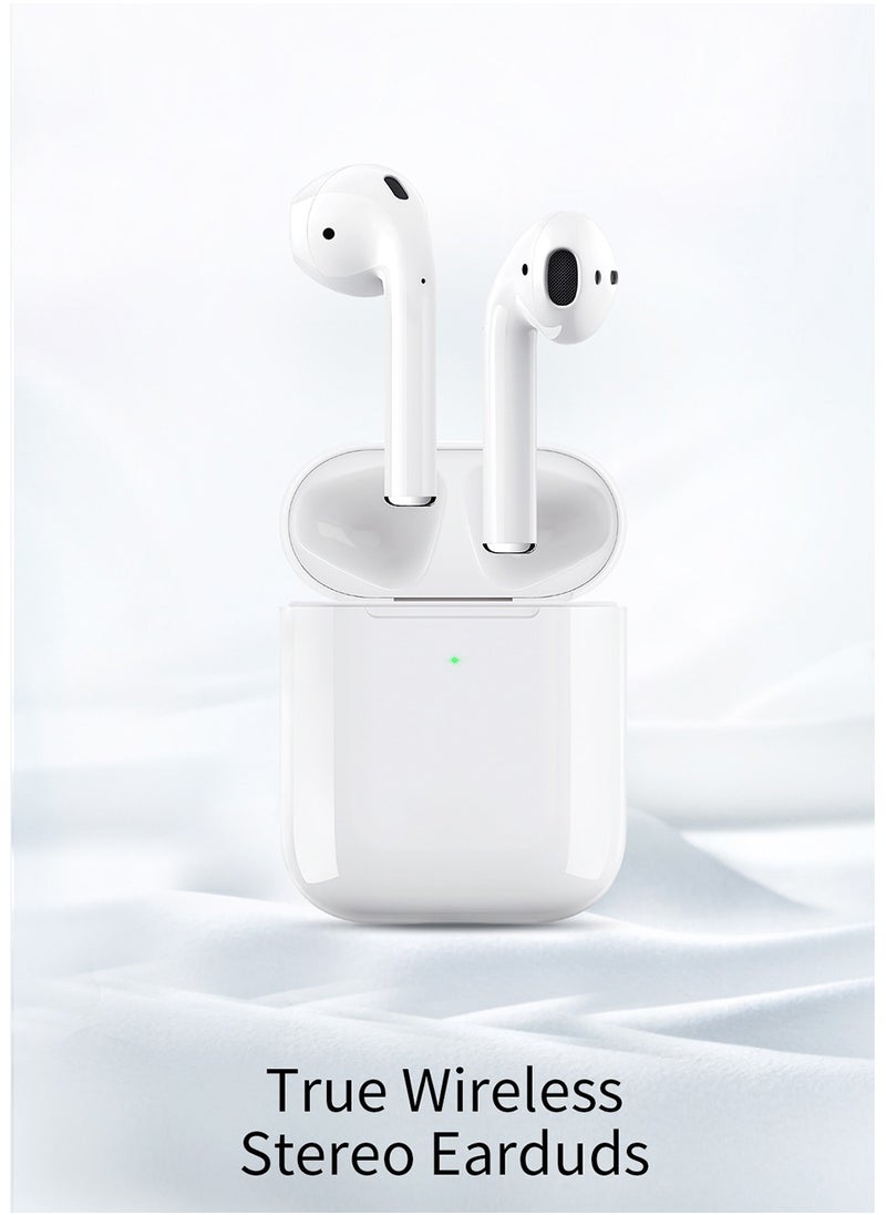 Recci - Wireless Earbuds Bluetooth 5.3 Headphones Lossless Sound Quality Ultra Lightweight Bluetooth Earbuds with 30H Playtime Intelligent Touch Controls and 250mAh Charging Case Long Battery Life White Ear Buds for Android iOS - Image 1