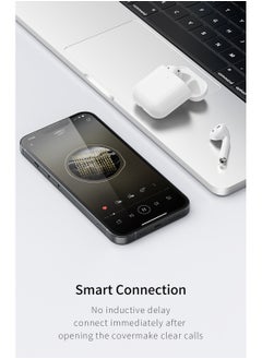 Recci Wireless Earbuds Bluetooth 5.3 Headphones Lossless Sound Quality Ultra Lightweight Bluetooth Earbuds with 30H Playtime Intelligent Touch Controls and 250mAh Charging Case Long Battery Life White Ear Buds for Android iOS  - Image 4