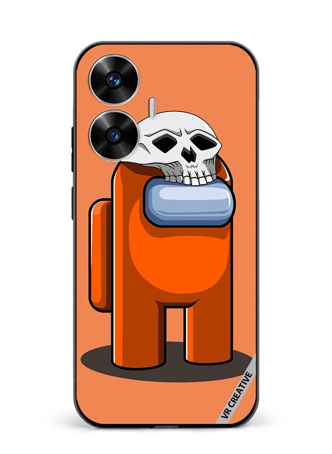VR CREATIVE Protective Case Cover For Realme C55 Orange Game Among Us In Halloween Design Multicolour - Image 1