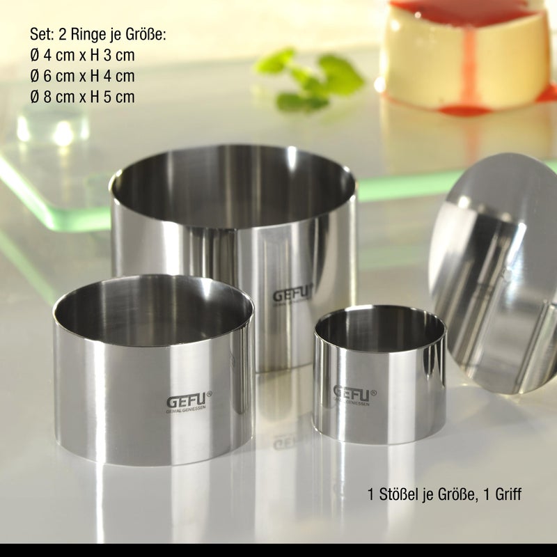 GEFU GEFU Professional Dish Prepping/Plating/Forming Ring Set/10 pieces/FORMIDABLE  - Image 2