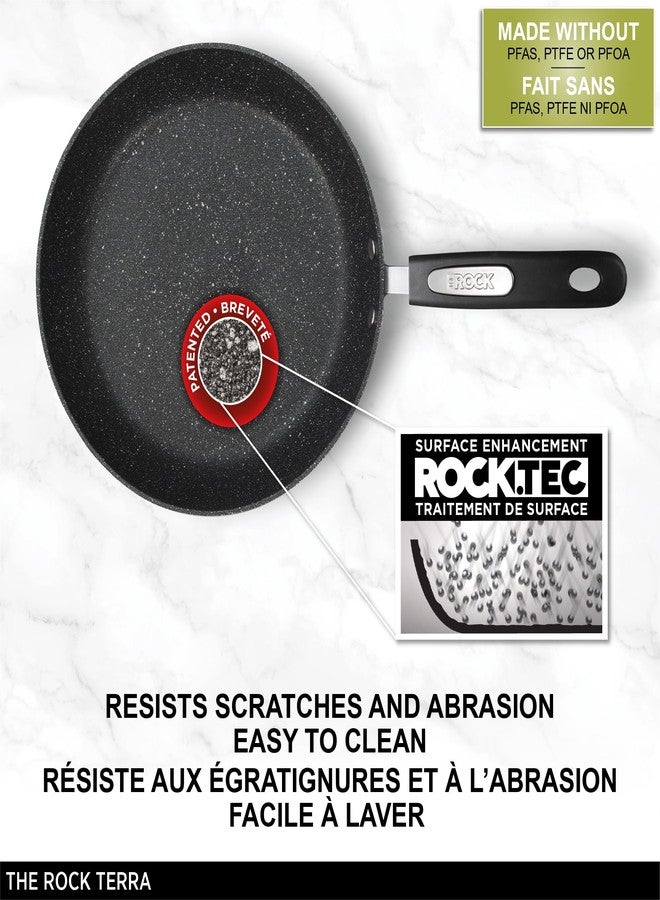 Starfrit The Rock Terra 2,8L (3QT) Ceramic Non-Stick Saucepan with Lid - Thick Aluminum Base - PFOA Free - Easy to Clean - Black Marble - Image 5