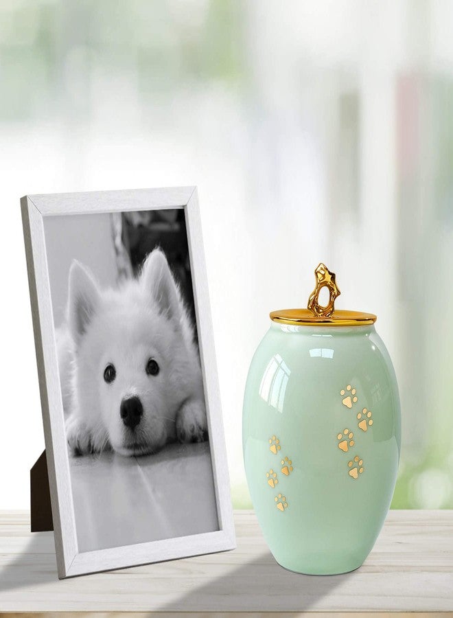 LINES ARTE Medium Pet Urns for Dogs Ashes, Ceramics Pet Urn for Dog Cat Ashes (Paw Prints) - Image 5