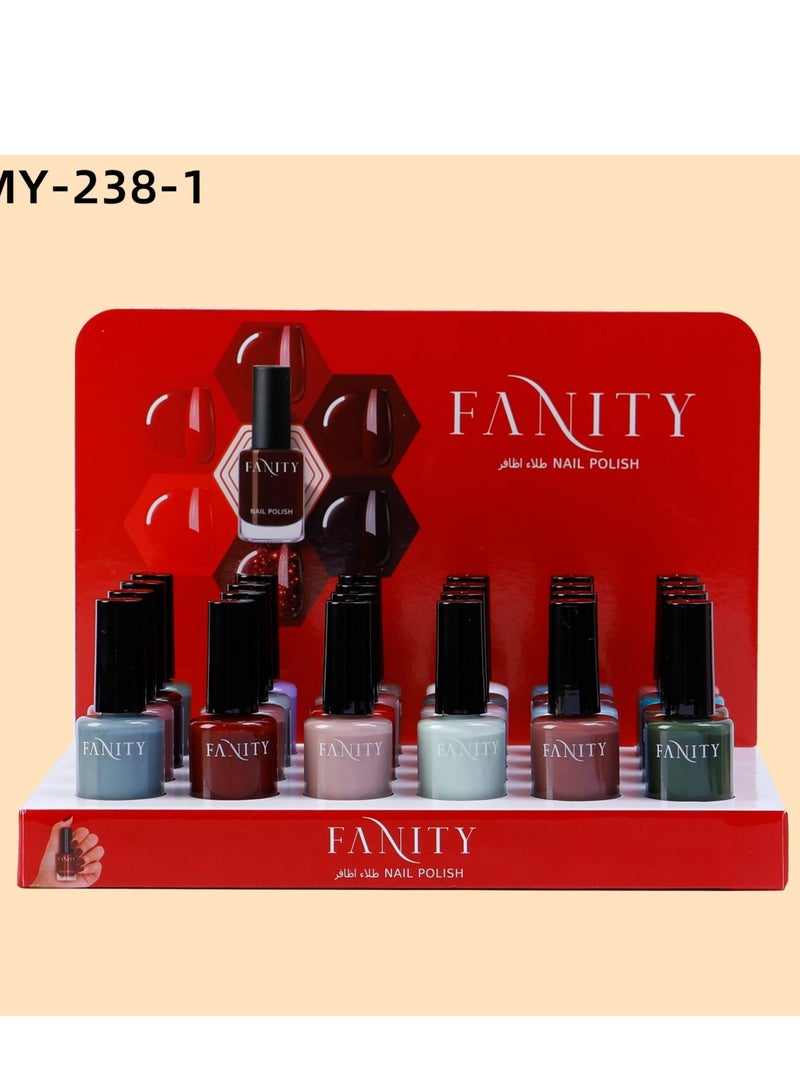 FANITY Nail polish set contains 24 multi-colored pieces