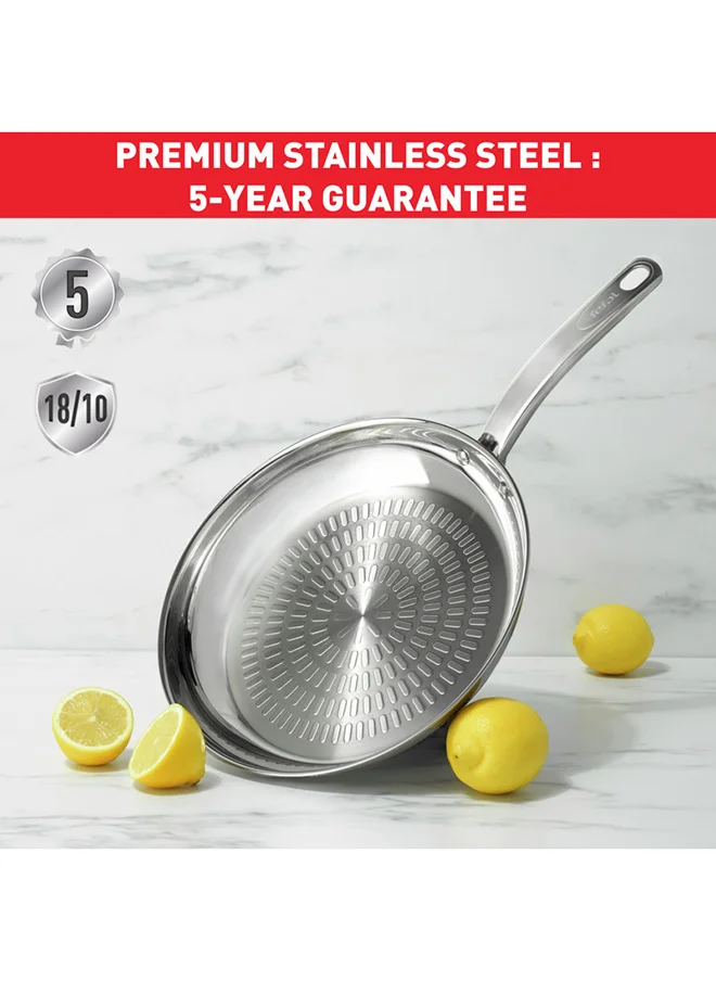 تيفال Intuition 24 cm Frypan, Premium Stainless Steel 18/10, Induction,  B8590435