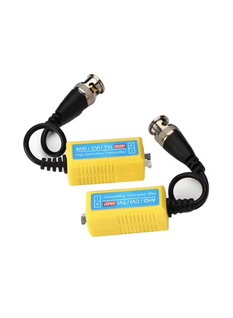 Hivision HD Passive Video Balun 5MP/8MP – CCTV Camera Balun for AHD/TVI/CVI, RJ45 UTP Video Balun, High Definition Passive CCTV Video Transceiver, Anti-Jamming Security Camera Balun (Pair) - Image 2