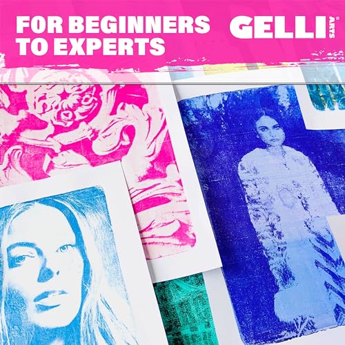 Gelli Arts لوحة طباعة جل جيللي - 8" × 10" لوحة جل، لوحة طباعة جل قابلة لإعادة الاستخدام، لوحة جيللي للطباعة الفنية، لوحة مونوبرينت واضحة، طباعة لوحة جل للفنون والحرف اليدوية - Image 4