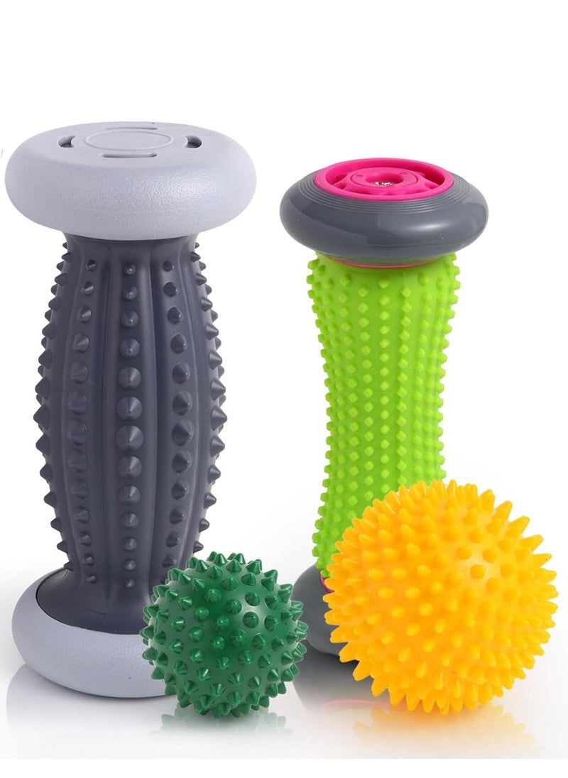 Generic Foot Roller for Plantar Fasciitis and Neuropathy, Foot Massager for Plantar Fasciitis Relief, Neuropathy, Reflexology Tool - 2 Foot Massage Roller  2 Foot Massage Ball  - Image 1
